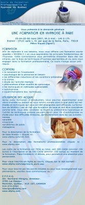 Ecole Professionnelle de Formation en Hypnose